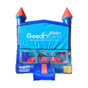 blue mini bounce house for rent