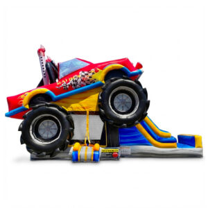 #65 = Monster Truck Combo with Slide 33'L x 13'W x 20'H - Attraction